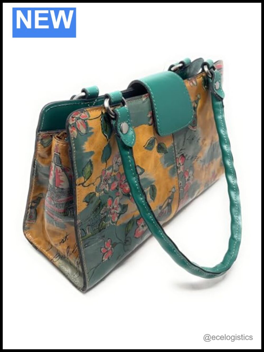 Patricia Nash Rienzo Satchel - Genuine Leather Handbag with Shoulder Strap